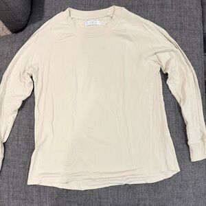 Lake Cream Relax Long Shirt/Pant Set